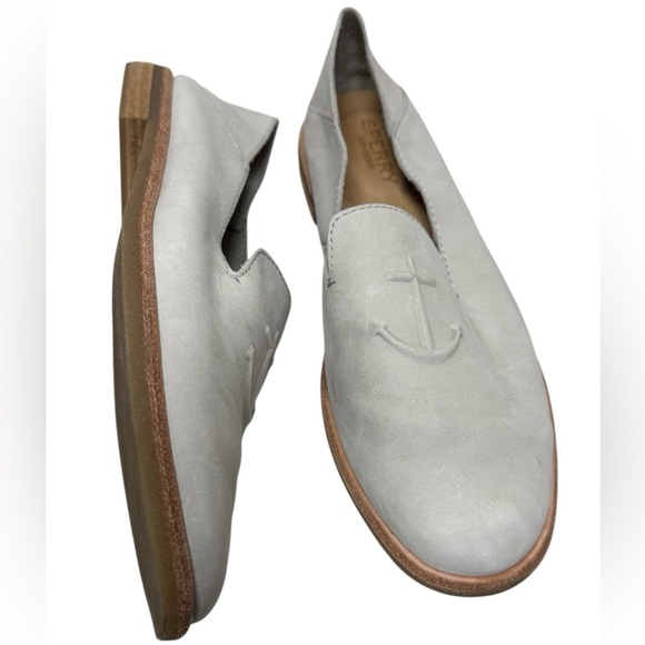 Sperry Women's Size 6.5 Seaport Levy Smooth Leather Loafer Flat Ivory - Picture 3 of 15